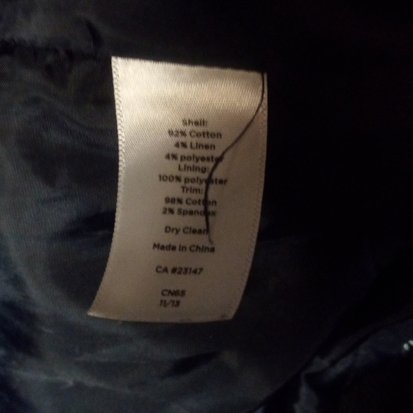 Talbots Navy Blue White Textured Tweed Classic Sheath Dress Midi Length Size 4 - Picture 9 of 9